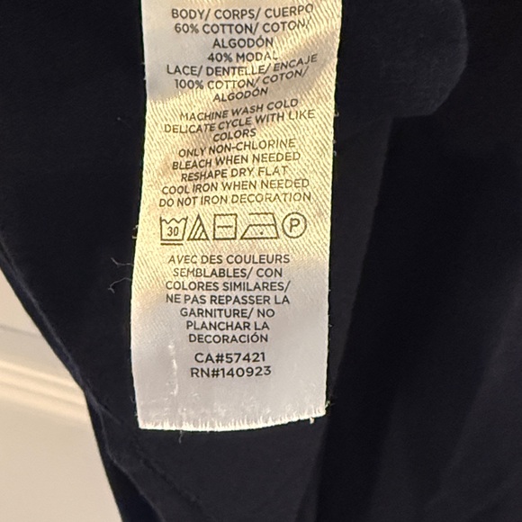 Loft Navy Ruffle Sleeve Top - Picture 4 of 5